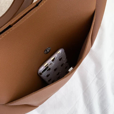 Dasha - Grand Sac à Main de Cours en Cuir Souple