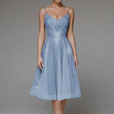 Lucienne | Robe D'été Brodée Sans Manches pour Femmes