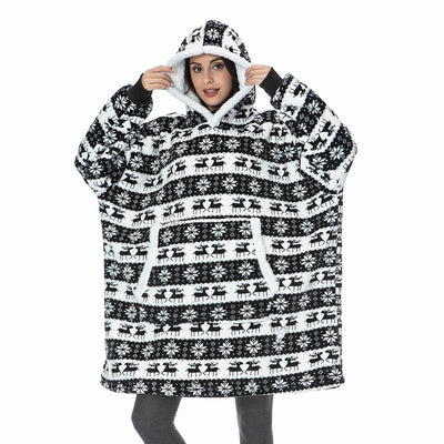 Ella - Sweat à capuche et couverture | Merveilleuse combinaison d'un sweat à capuche doux et d'une couverture confortable en un !