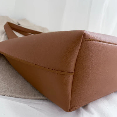 Dasha - Grand Sac à Main de Cours en Cuir Souple