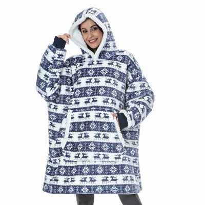Ella - Sweat à capuche et couverture | Merveilleuse combinaison d'un sweat à capuche doux et d'une couverture confortable en un !