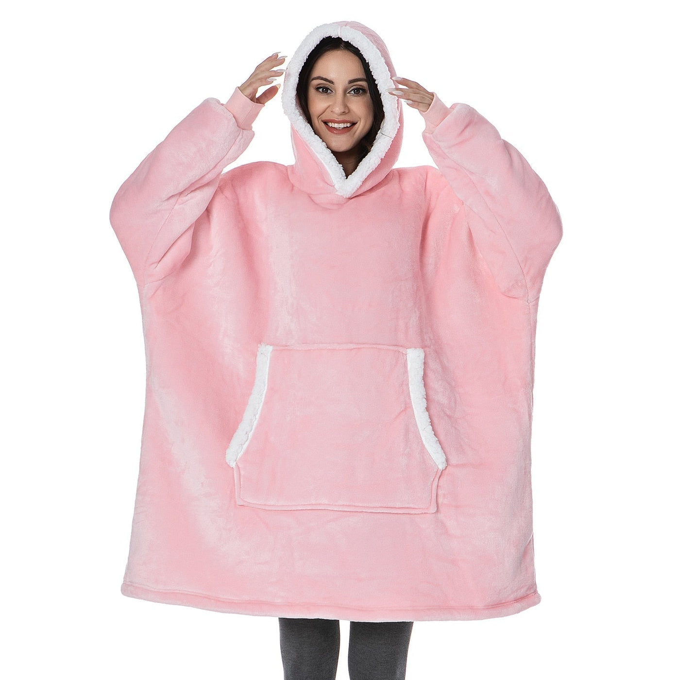 Ella - Sweat à capuche et couverture | Merveilleuse combinaison d'un sweat à capuche doux et d'une couverture confortable en un !