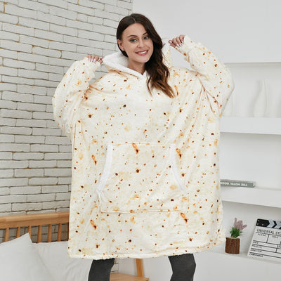 Ella - Sweat à capuche et couverture | Merveilleuse combinaison d'un sweat à capuche doux et d'une couverture confortable en un !