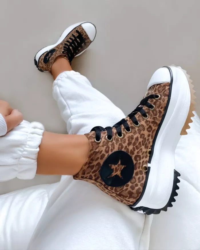 Hope - Baskets hautes pour femmes, à la mode et confortables, avec semelles orthopédiques