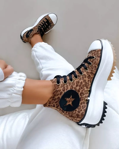 Hope - Baskets hautes pour femmes, à la mode et confortables, avec semelles orthopédiques