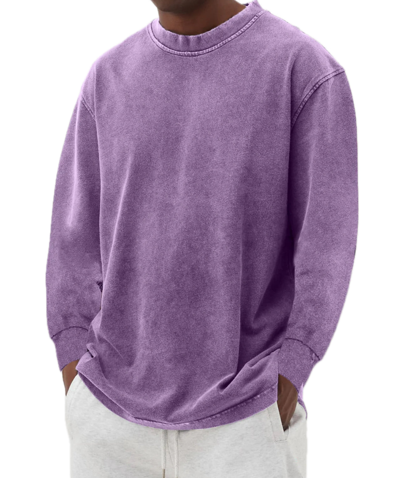 DEREK | Chemise à manches longues de couleur blanchie