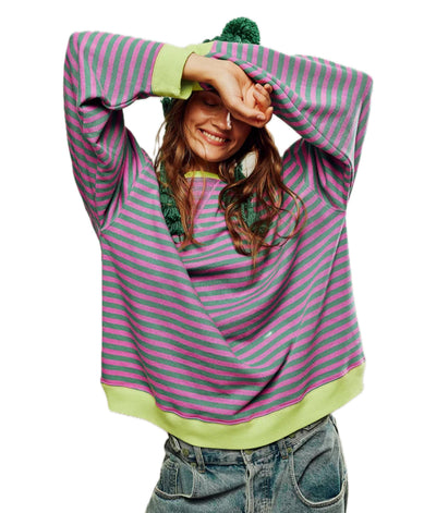 MANA | Pull surdimensionné rayé