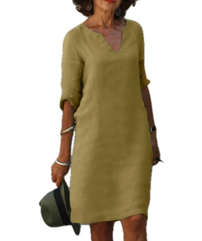 HANNAH | Robe élégante à col en V