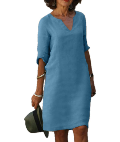 HANNAH | Robe élégante à col en V