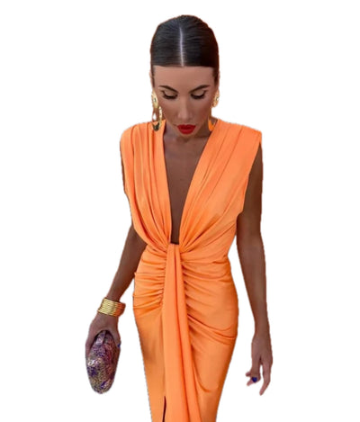 LAVINIA | Robe élégante à col en V