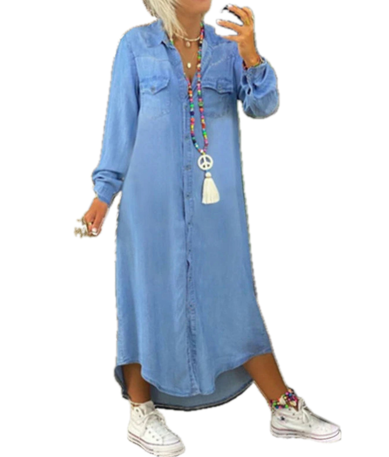 ANNE | Robe en jean confortable