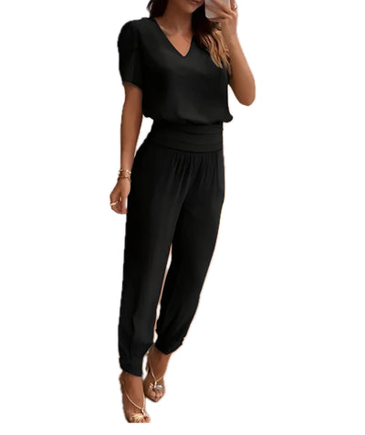 ALIA | Ensemble chemisier et pantalon à taille