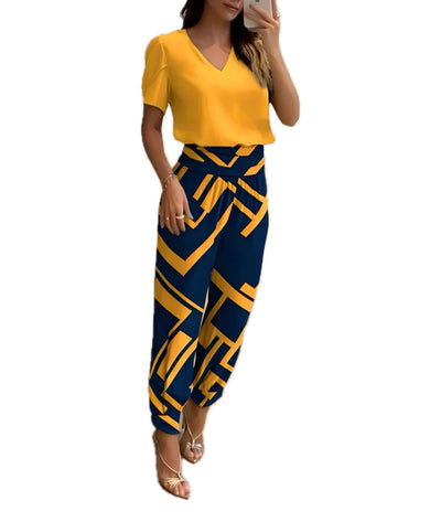 ALIA | Ensemble chemisier et pantalon à taille