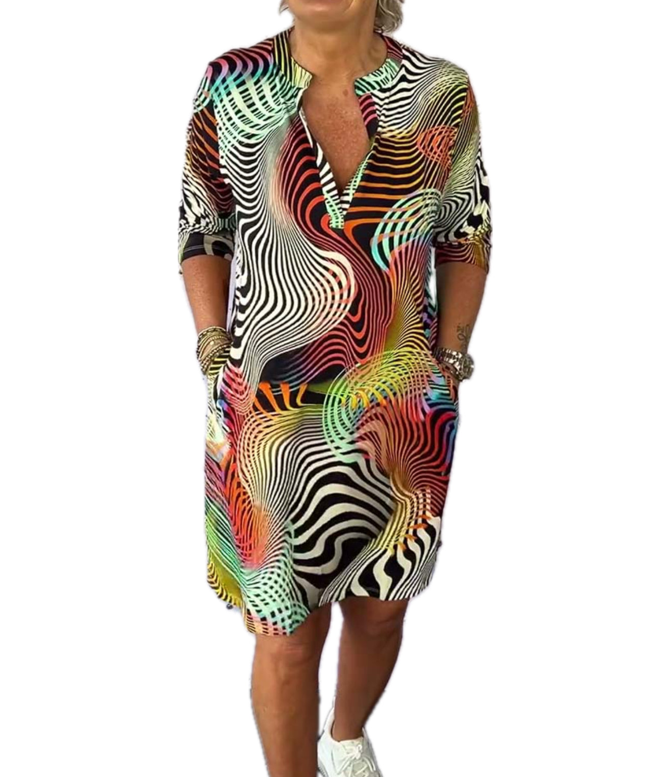 KARINA | ROBE À MOTIFS COLORÉS