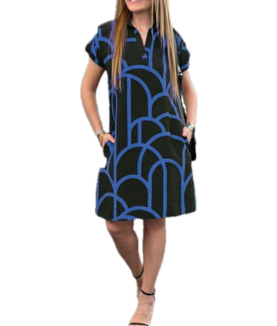 ORIANA | Robe midi à manches courtes