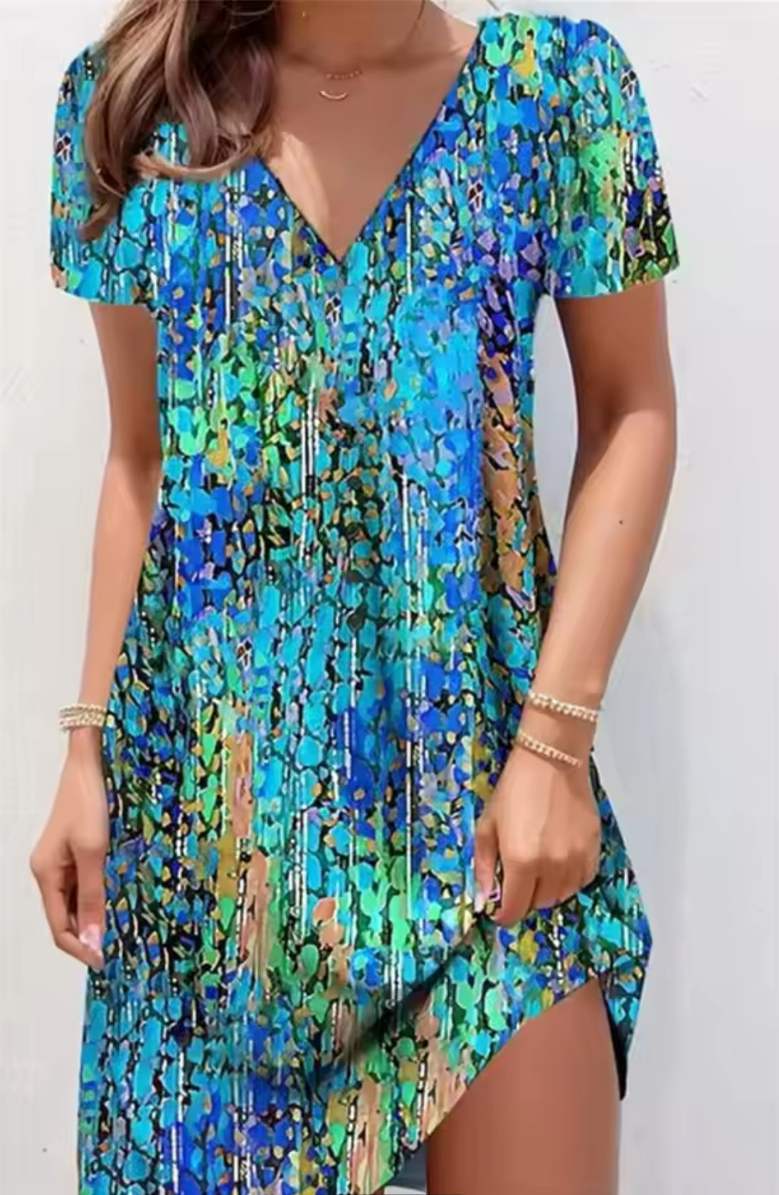 CLARA | Robe Mini à Manches Courtes