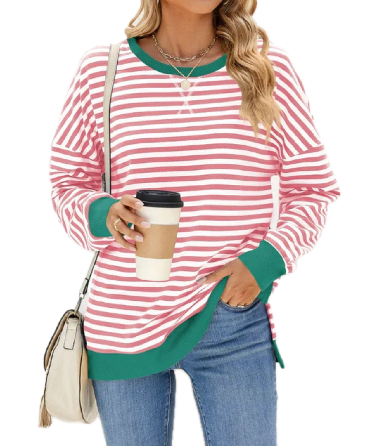 MARIE | Pull rayé décontracté