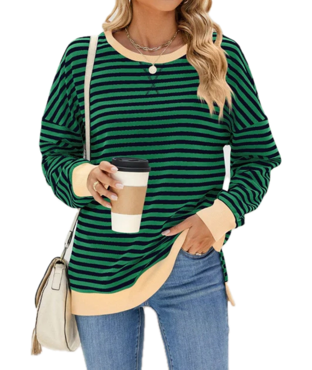 MARIE | Pull rayé décontracté