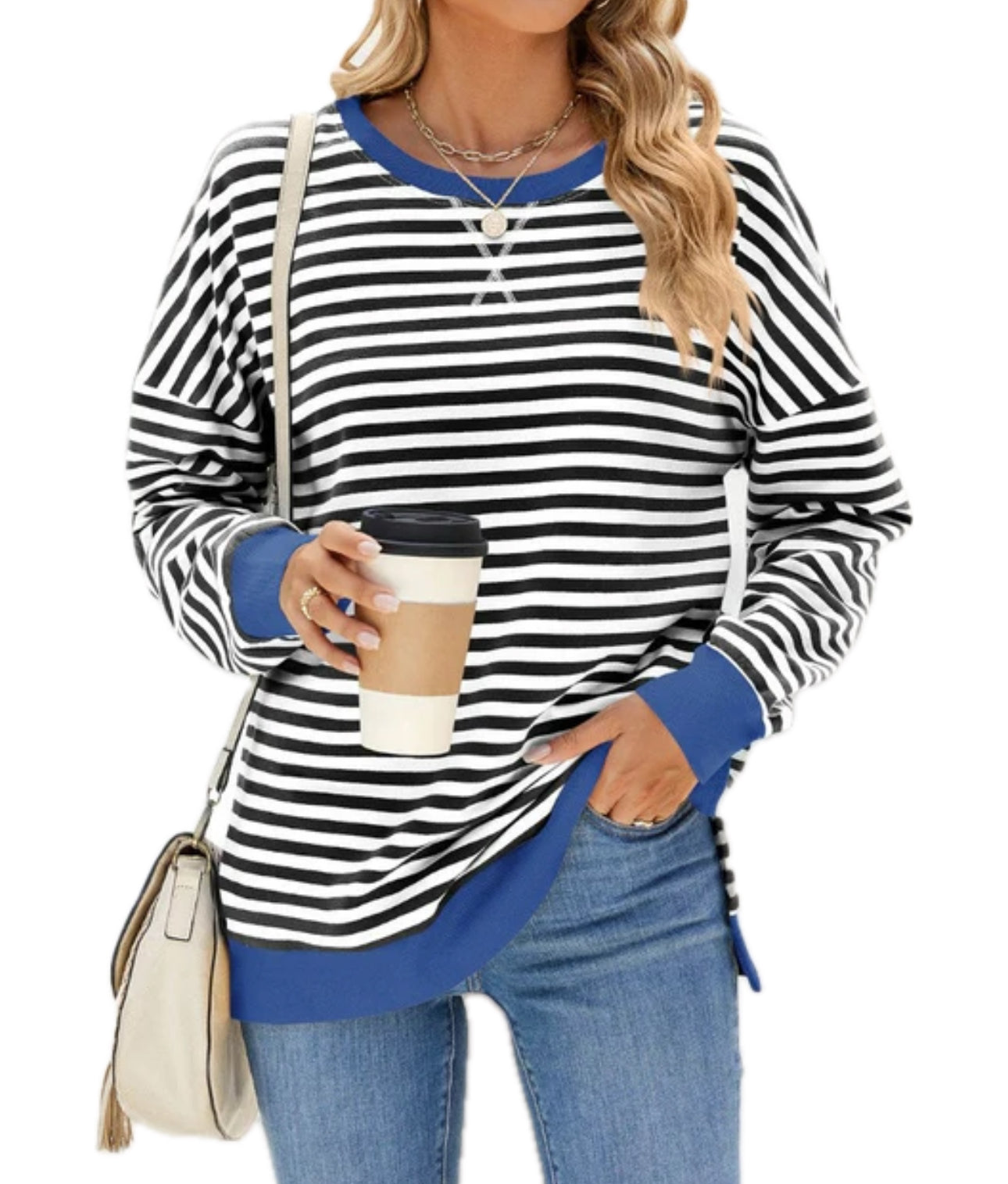 MARIE | Pull rayé décontracté