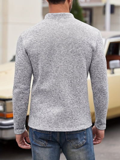 VINCE | Chemise à col tricoté à manches longues pour hommes