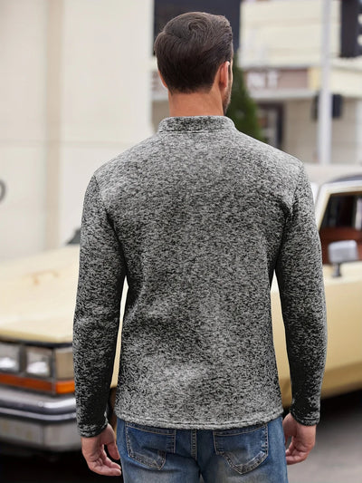 VINCE | Chemise à col tricoté à manches longues pour hommes