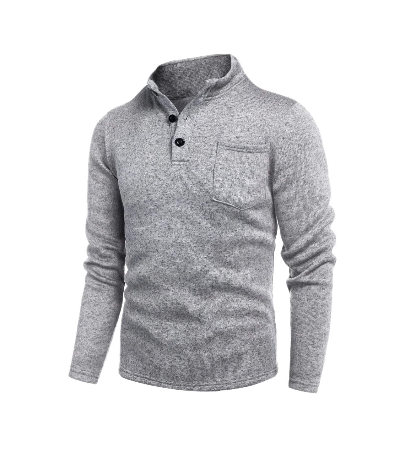 VINCE | Chemise à col tricoté à manches longues pour hommes