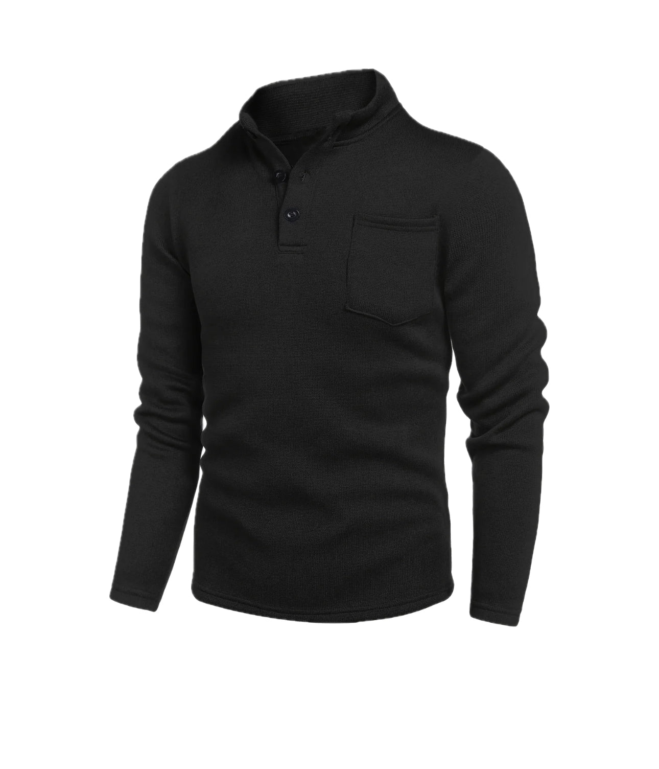 VINCE | Chemise à col tricoté à manches longues pour hommes
