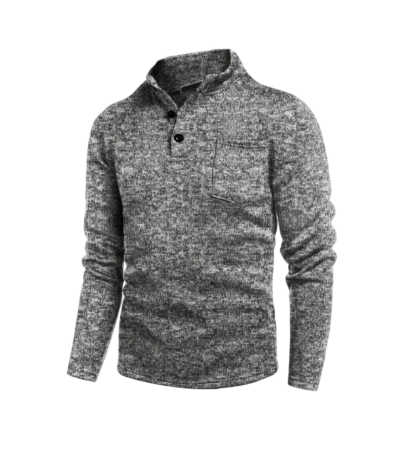 VINCE | Chemise à col tricoté à manches longues pour hommes