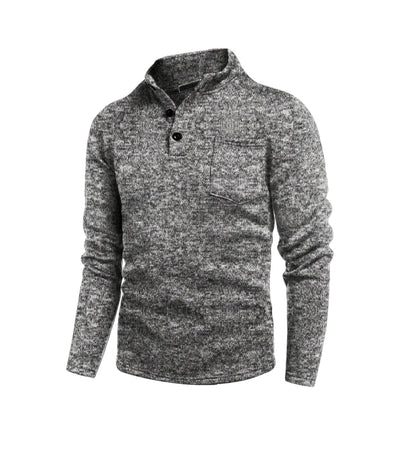 VINCE | Chemise à col tricoté à manches longues pour hommes
