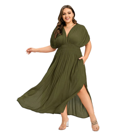 ANETTE | Robe longue à col en V