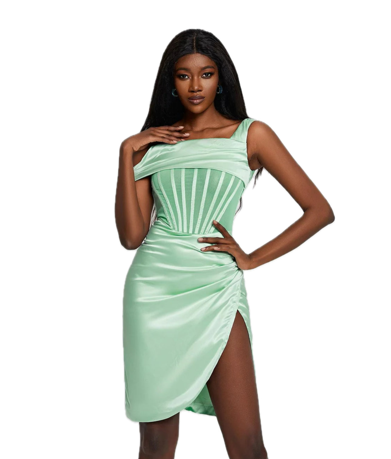 ARIELLA | Robe corset en satin