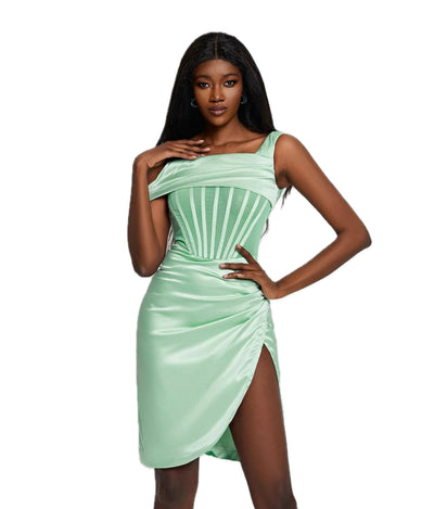 ARIELLA | Robe corset en satin