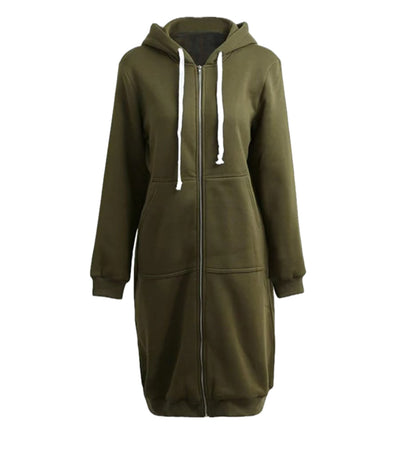 ALDA | Sweat à capuche long zippé