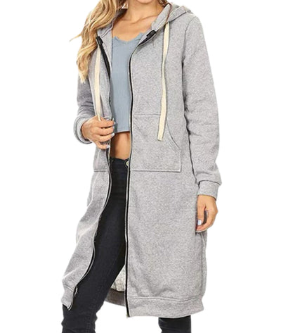 ALDA | Sweat à capuche long zippé