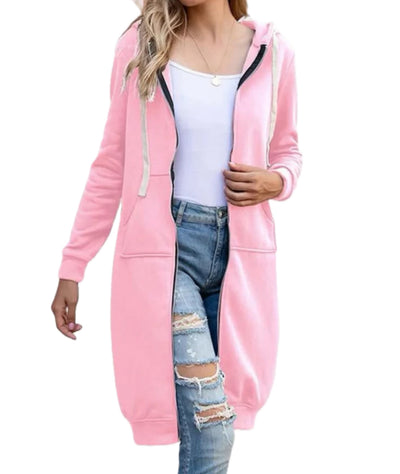 ALDA | Sweat à capuche long zippé