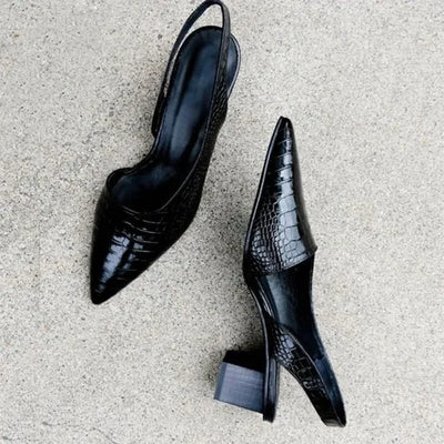 King - Escarpins orthopédiques en croco pour femmes