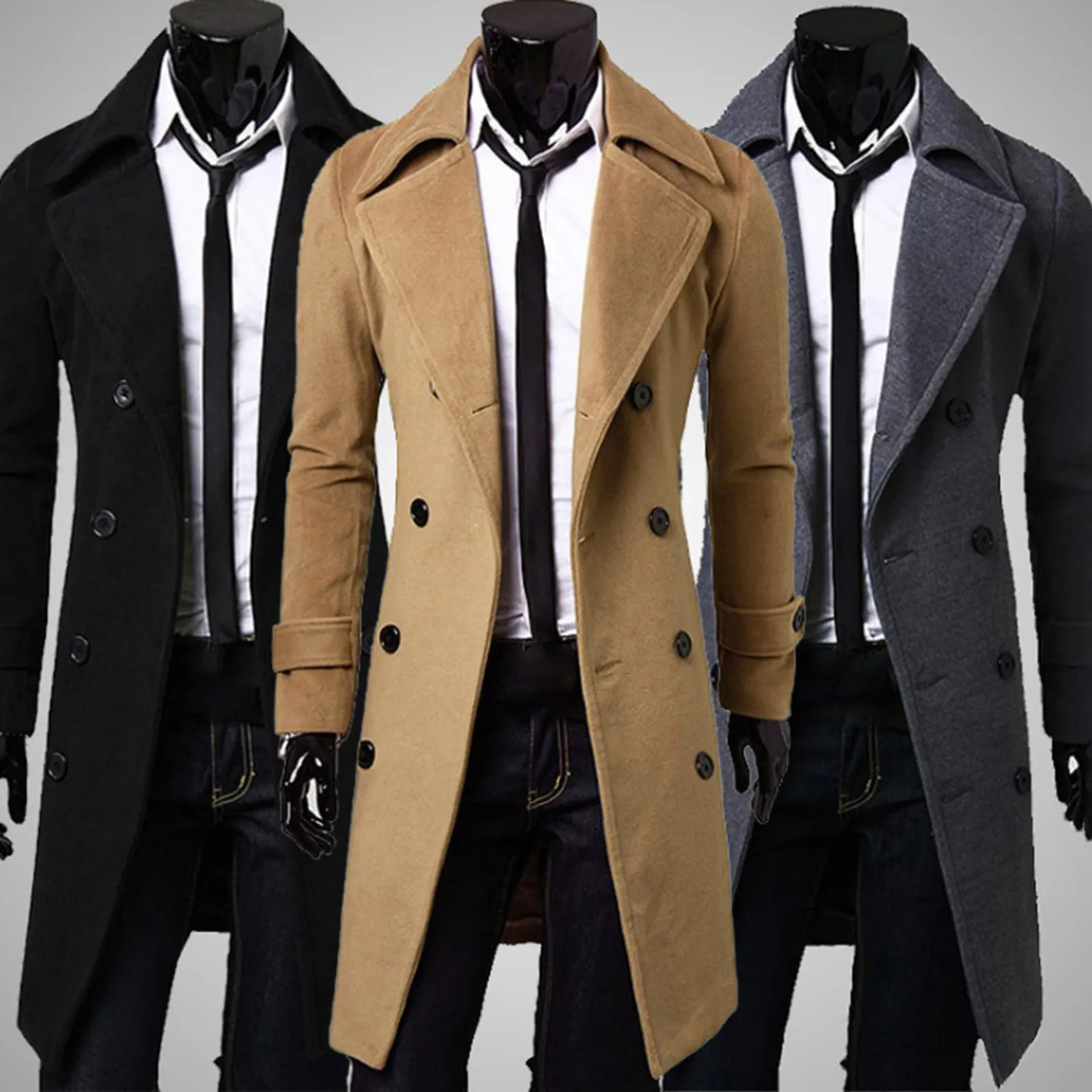 Athena - Trench coat Veste coupe-vent avec double rangée de boutons