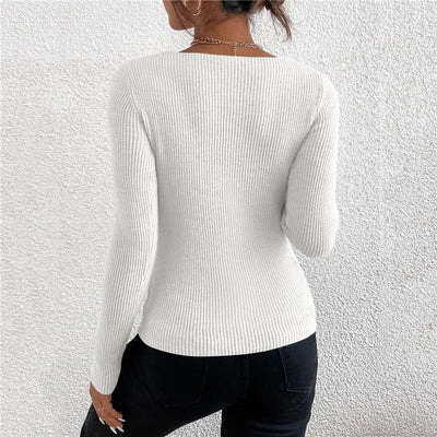 Samantha - Pull-over tricoté avec encolure en V