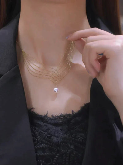 Livia - Collier de perles multicouches élégant pour chaque occasion
