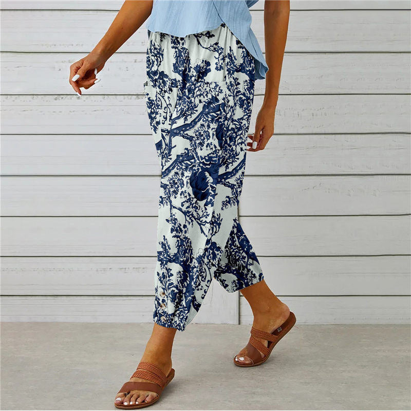 Zenobia | Pantalon large imprimé Millésimé pour femmes