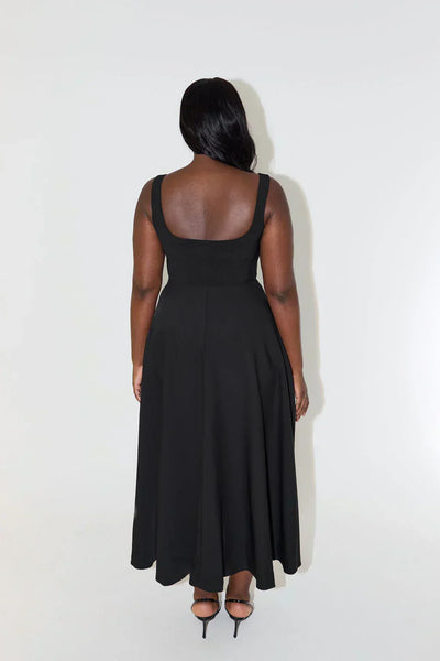 Shay - Robe taille haute avec découpe carrée