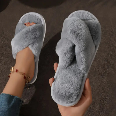 Noemi - Chaussons chauds Crisscross pour femme