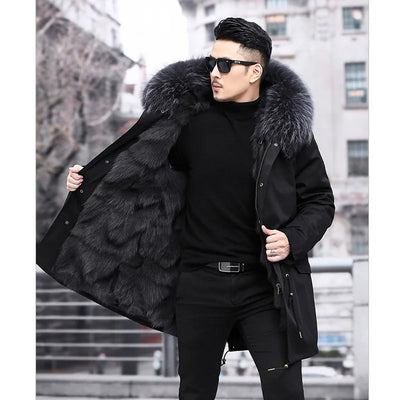 Kaden - veste d'hiver doublée de fourrure pour hommes