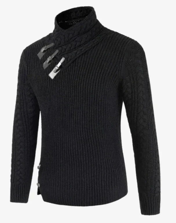 Lawrence - Élégant pull à col roulé en tricot pour hommes avec style