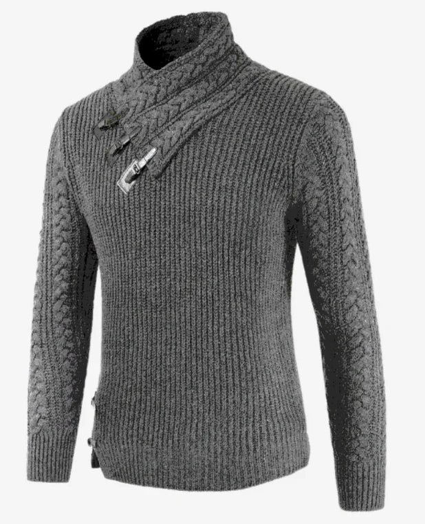 Lawrence - Élégant pull à col roulé en tricot pour hommes avec style