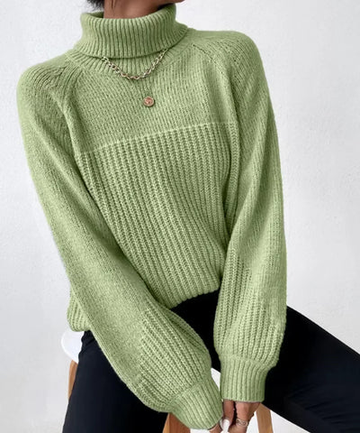 Hailey - Pull chaud à col roulé en tricot pour femmes