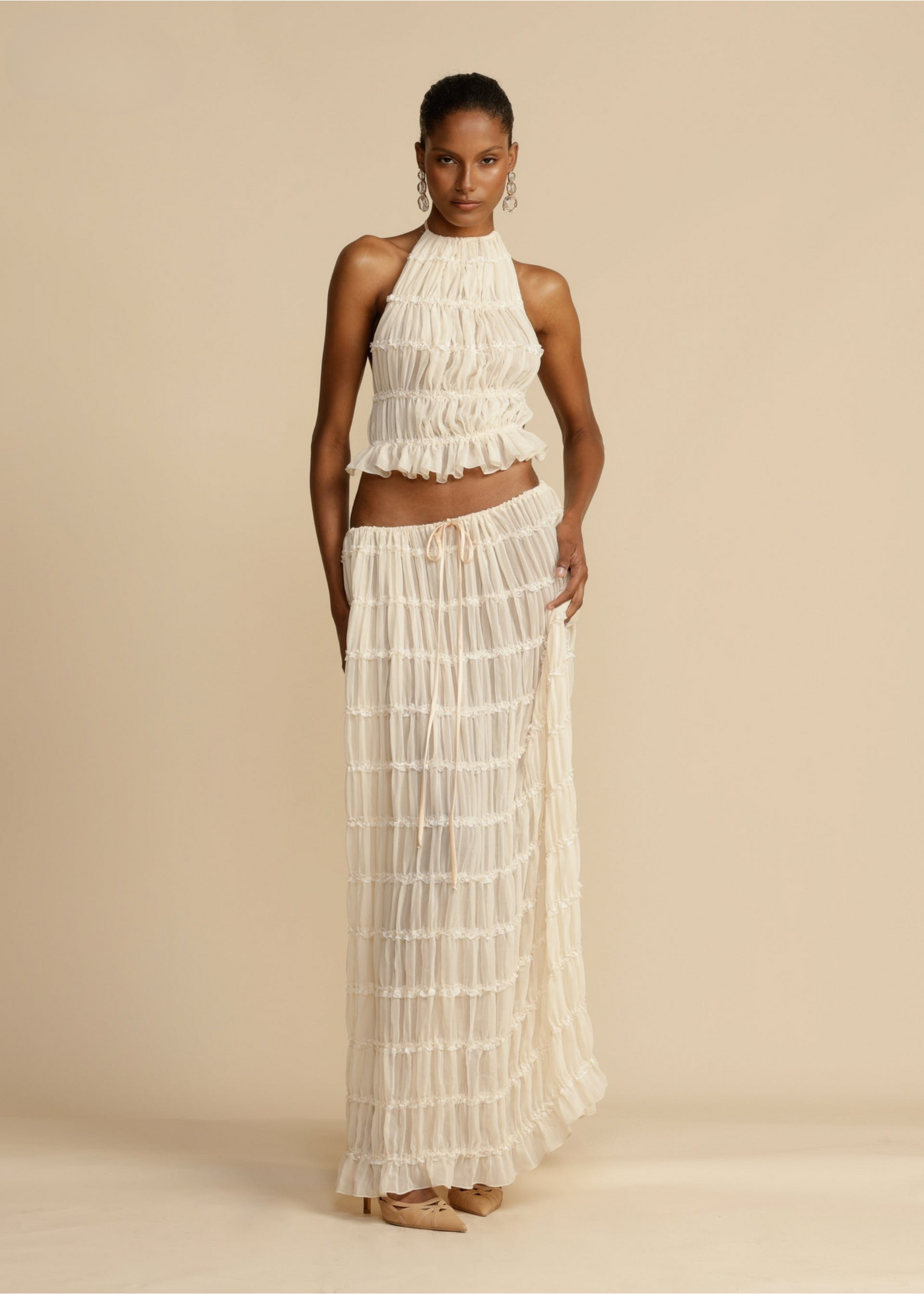 Teresinha | Robe Plissée Dos Nu pour Femmes