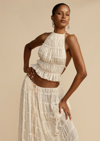 Teresinha | Robe Plissée Dos Nu pour Femmes