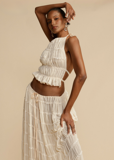 Teresinha | Robe Plissée Dos Nu pour Femmes