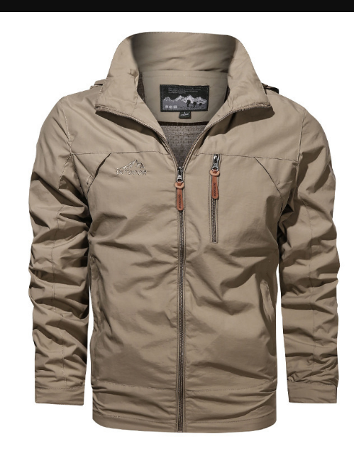 Veste Imperméable Homme Modern Style avec Capuche Tissu Imperméable